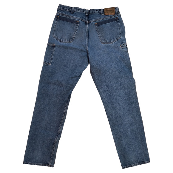 Gander Mountain Jeans Men's 36 x 33 Straight Leg Suspender button Denim - Picture 13 of 15